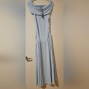 Elegant Light Blue Maxi Dress